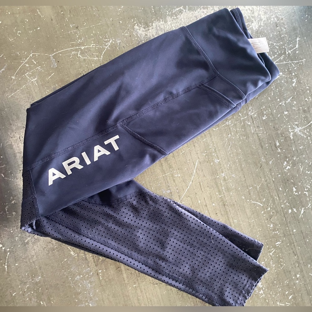 Ariat Tek Heat Series Breeches, Blue - youth size XL
